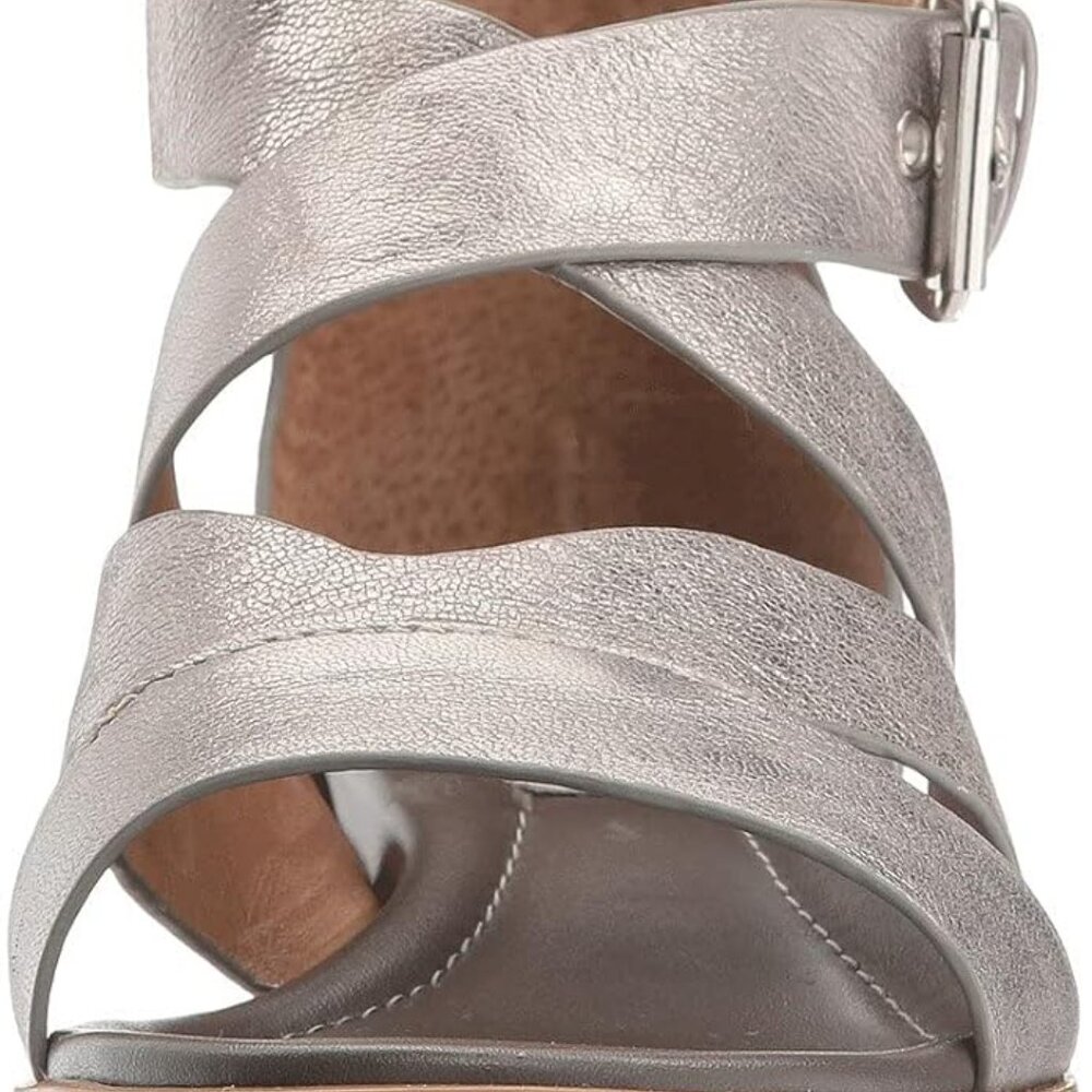 SOFFT  Mirabelle  New Women's Anthracite Metallic Leather Sandals, Size 7.5 - Picture 3 of 12